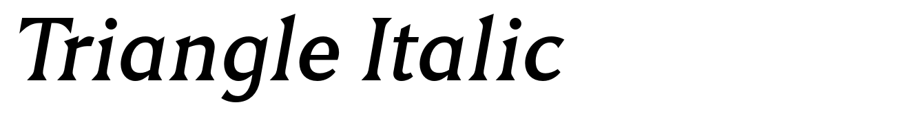 Triangle Italic